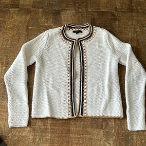 Ann Taylor crocheted cardigan XXS PETITE